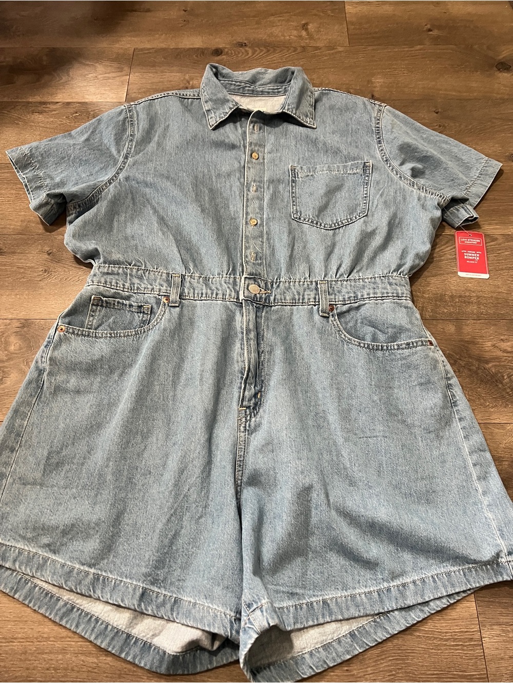 Levi Strauss Signature Summer Romper Relaxed Fit Size XL New